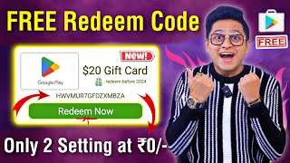 Free Redeem Codes for Playstore at ₹0  How to get free google redeem code Special Giveaway [upl. by Charlet]