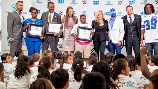 WWE hosts a Be a Star rally in Dallas [upl. by Rimisac]