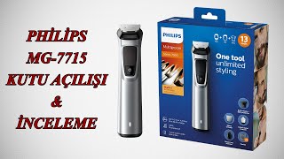 Philips Multigroom MG7715 Saç ve Sakal Tıraş Makinesi  Kutu Açılışı amp Detaylı İnceleme [upl. by Eirehc]