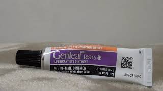 Genteal Tears Nighttime Ointment Severe Eye Symptom Relief REVIEW [upl. by Aneetak]