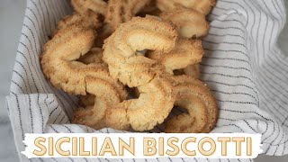 How To Make Italian S Cookies  Sicilian Biscotti Recipe [upl. by Estren]