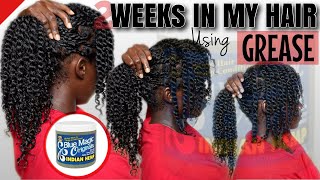 BEST GREASE FOR HAIR GROWTH MOISTURE AND LENGTH RETENTION Realistic Two Weeks in my Natural Hair [upl. by Kareem997]