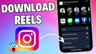 Instagram Reels Download  How to Download Instagram Reels and Video on iPhone R Download Shortcuts [upl. by Sprage]