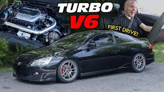 I Built The Perfect Turbo V6 Honda This Is The FIRST DRIVE [upl. by Kcerb]