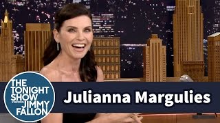 Julianna Margulies Wets Her Hair with a FoulNamed Grease [upl. by Ahsinahs437]