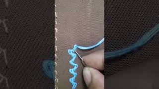 embroidery stitch tutorial viralvideo sorts new [upl. by Ilarin853]