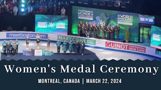 World Figure Skating Championship Womens Medal Ceremony  Montreal 2024 [upl. by Grega]