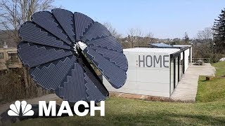 Smartflower PetalsShaped Solar Panel Array Follows The Sun  Mach  NBC News [upl. by Azeria]