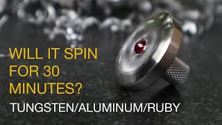 Machining a 30Minute Spinning Top From Tungsten and Aluminum  Plier Spinning Tops [upl. by Siuqcram]