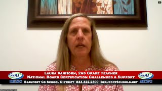 WHHI NEWS  Laura VanHorn National Board Certification  Beaufort County School District  WHHITV [upl. by Leay]