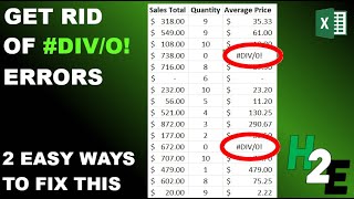 Get Rid of DIV0 Errors in Excel [upl. by Emmye209]