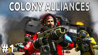 Space Engineers  Colony ALLIANCES  Ep 1  PLANETFALL [upl. by Mayberry]