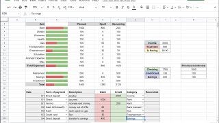 Budget and Track Account Balances in Google Sheets [upl. by Ardnasela]