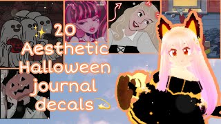 20 Aesthetic Halloween journal decals  Royale High [upl. by Yor]