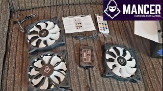 Fans RGB  Mancer Z100 com controladora  Teste de efeitos e eficiência [upl. by Azila361]