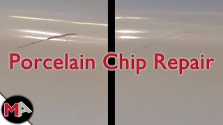 Repairing a Chip in a Porcelain Sink [upl. by Legnaleugim]