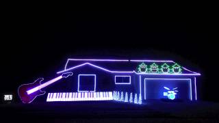 Amazing and Hilarious Christmas Light Show  Christmas Can Can [upl. by Aihsemat851]