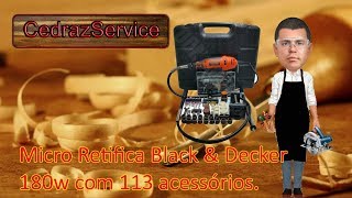 Micro Retifica Black Decker RT18KA 180W [upl. by Acinad529]