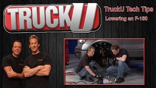 Lowering an F150  TruckU Tech Tips [upl. by Aeneus]