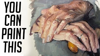 Oil Painting How To Paint Hands  A Simple Approach [upl. by Westhead755]