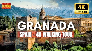 Amazing GRANADA Spain Walking Tour 4K [upl. by Desma]