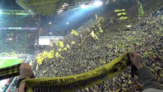 Borussia Dortmund Fans incredible atmosphere in Signal Iduna Park [upl. by Lauer]