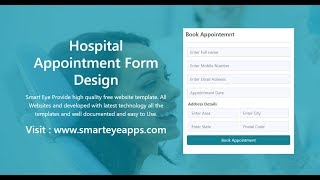 Appointment Form Design Using HTML CSS and Bootstrap [upl. by Norton]