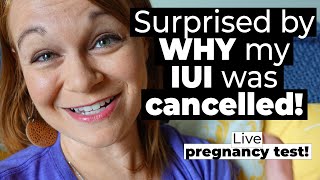 IUI CYCLE CANCELLED  I didnt think this would be the reason why live pregnancy test [upl. by Eelesor]