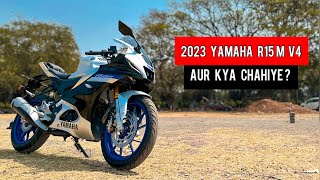 2023 Yamaha R15 M v4 First Ride Review  Better than RS200 amp RC200 [upl. by Odranoel]