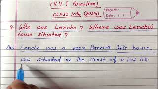 Who was Lencho  Where was Lenchos house situated  Class 10 English [upl. by Rica152]