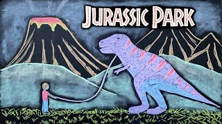 Jurassic Park ♫ Relaxing Music  Chalk Art [upl. by Dlaner223]