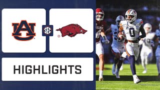 SEC Football Auburn vs Arkansas Highlights [upl. by Imuya]