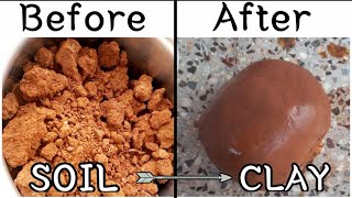 How to make terracotta clay at home  POTTERY CLAY MAKING AT HOME  CRAZY ZONE [upl. by Ellehcyar]