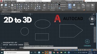 Convert 2D to 3D objects in AutoCAD AutoCAD 2D to 3D conversion How To Convert 2d to 3d In AutoCAD [upl. by Onfroi]