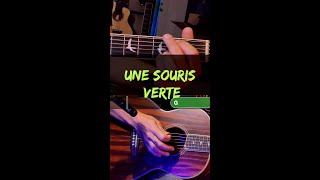 Apprendre une souris verte à la guitare  Comptine Pour Enfants shorts [upl. by Fairley]