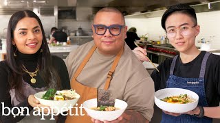 Pro Chefs Upgrade Instant Ramen 6 Ways  Test Kitchen Talks  Bon Appétit [upl. by Babara]