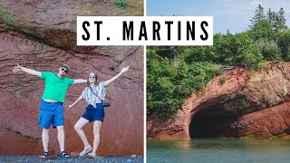 Day Trip to St Martins New Brunswick Canada Visiting the Sea Caves  Fundy Trail Parkway [upl. by Sells]