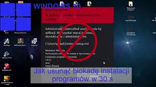 jak usunąć blokadę instalacji programów w windows 10 w 10sekund [upl. by Enajyram]