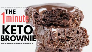 AMAZING 😱 One Minute KETO BROWNIE  Requires NO EGG [upl. by Ib]