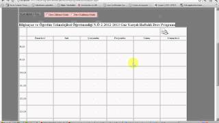 Ders Programı Hazırlama Sistemi HDS [upl. by Scheider]