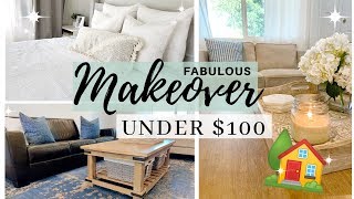 100 ROOM MAKEOVER  DESIGN ON A DIME  TOTAL TRANSFORMATION [upl. by Patrizius]