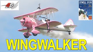 The Amazing 46 Aviation Wing Walking Display  Sywell Airshow 2024 [upl. by Skill]