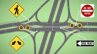 Navigating the Diverging Diamond Interchange [upl. by Rratsal]