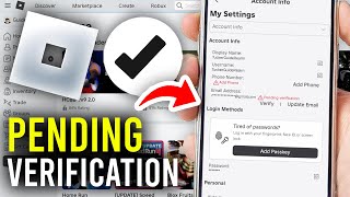 How To Fix Pending Verification On Roblox  Full Guide [upl. by Nareik]