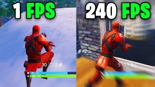 What it feels like to play in 240 FPS  Fortnite Frame rate Comparison 60 vs 144 FPS vs 240 FPShz [upl. by Stedt899]