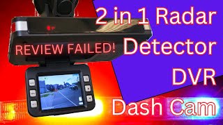 Car Radar Detector DVR Dash Cam Review [upl. by Rapp]