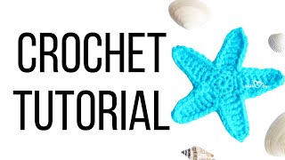 Crochet Starfish Applique Tutorial [upl. by Ayahs962]