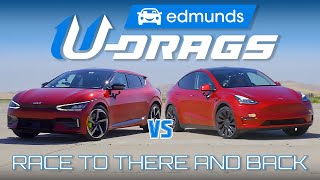 UDRAG Kia EV6 GT vs Tesla Model Y Performance [upl. by Domash]