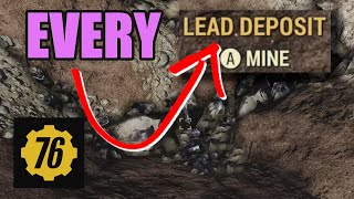 28 LEAD DEPOSITS  The No14 Fallout 76 Lead Location is INSANE [upl. by Nosretep]