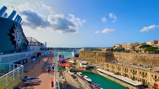 MSC Magnifica cruise ship in Port of Valletta Malta 4K [upl. by Tarton]